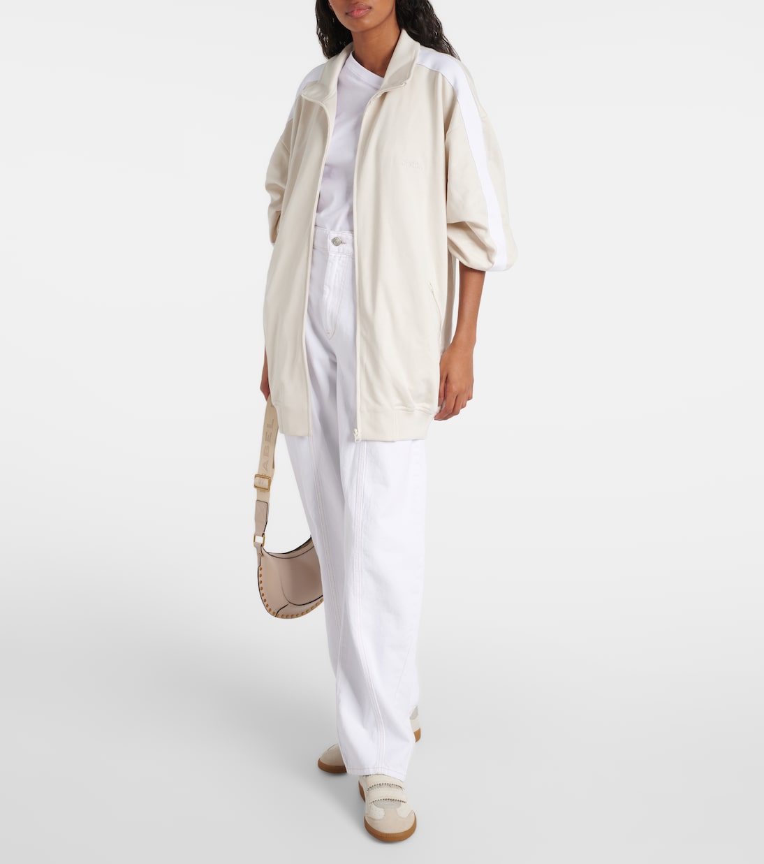 Спортивная куртка Rejane свободного кроя Isabel Marant, экрю — фото 2