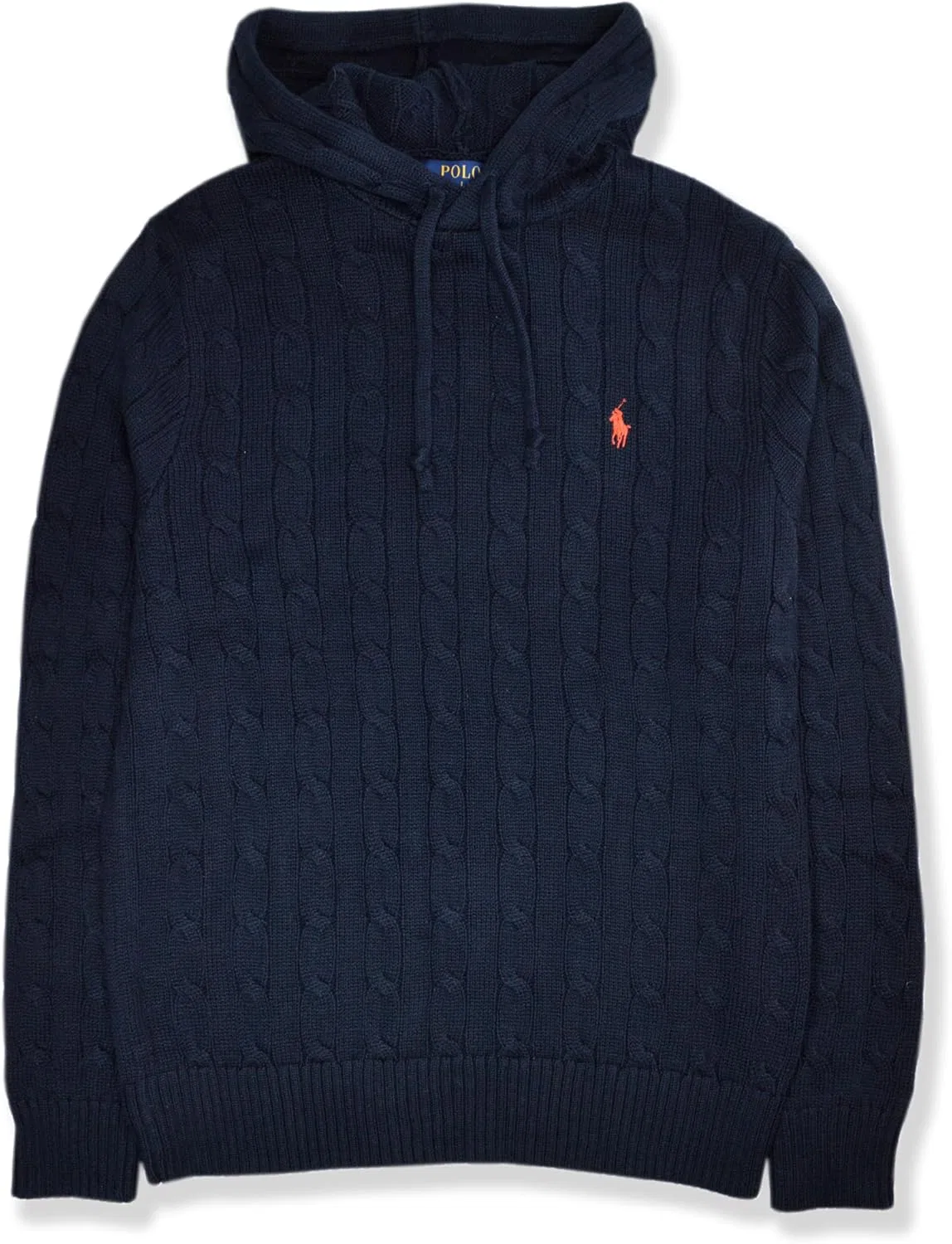 Мужская толстовка-пуловер с косами от POLO RALPH LAUREN, Navy Blue/Red
