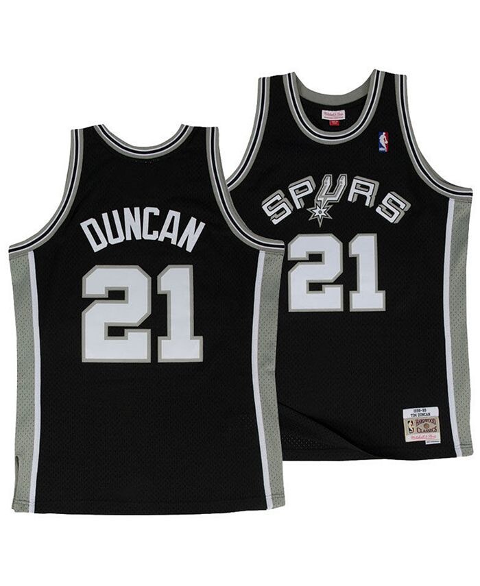 

Классическая майка Swingman из твердой древесины Тима Дункана Big Boys San Antonio Spurs Mitchell & Ness, серый