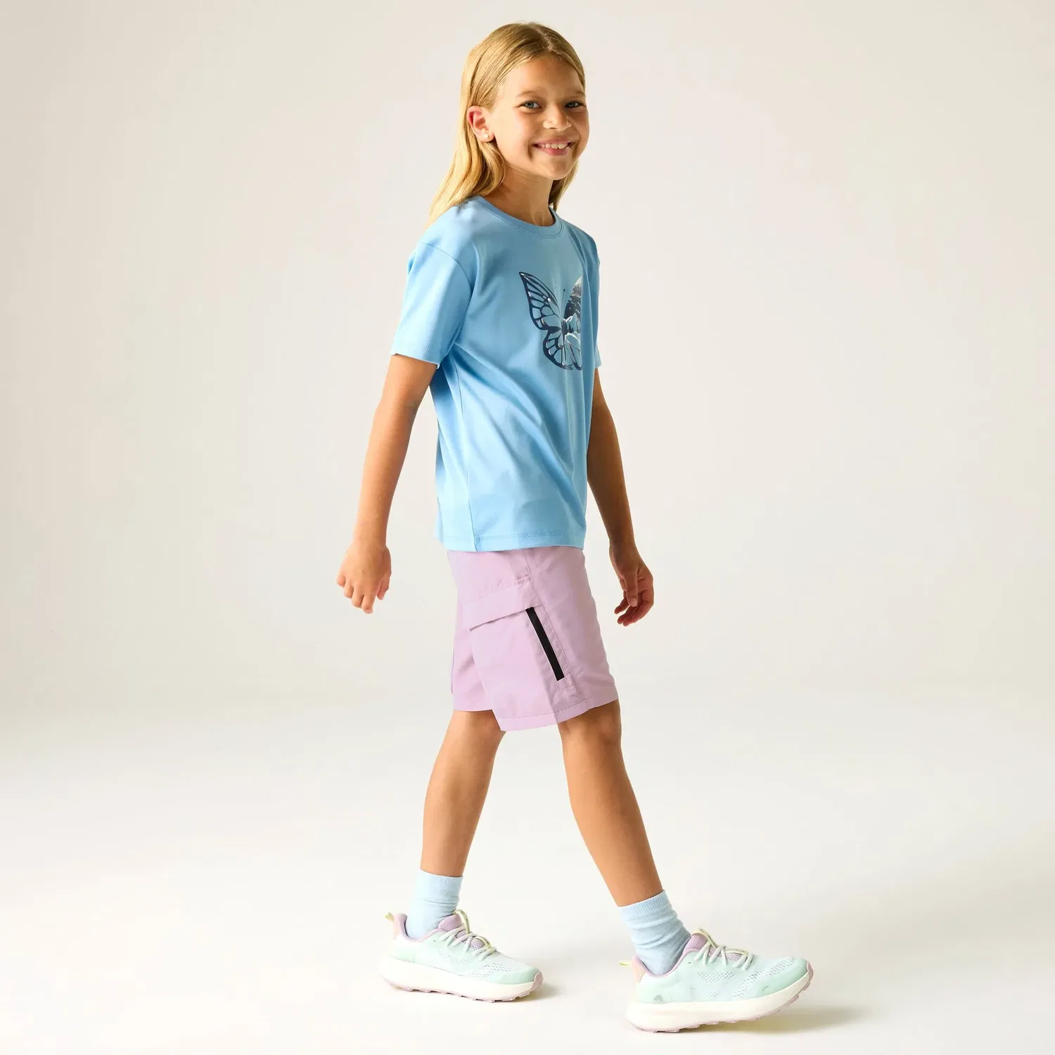 Шорты для активного отдыха Regatta Sorcer Mountain Shorts III, бледно-сиреневый — фото 3