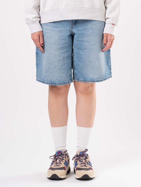 Широкие джинсы "папины штаны", короткие, средние, цвет индиго Levi's, Medium Indigo - Worn In