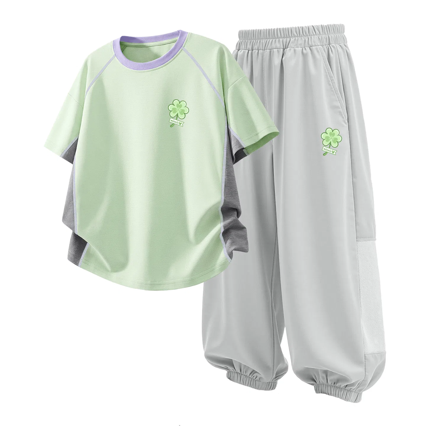 Детский спортивный костюм Casual Sportswear 2 Piece Set Disney, Di Three Leaf K Green+Di Three Leaf K Misty Gray