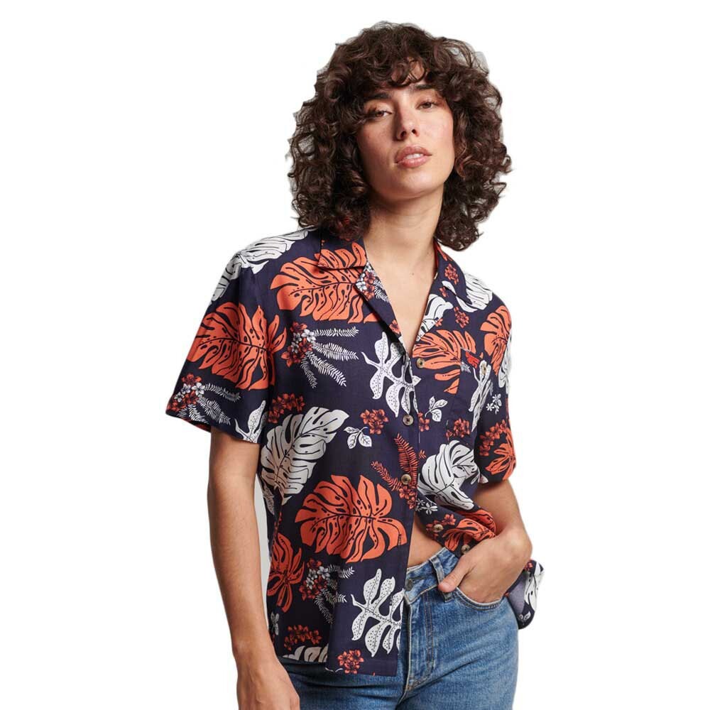 

Рубашка с коротким рукавом Superdry Vintage Beach Resort, синий