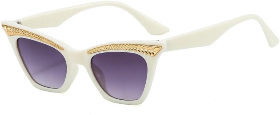 

Модные квадратные солнцезащитные очки «кошачий глаз» для женщин, черные градиентные солнцезащитные очки в крупной оправе, современный ретро-винтажный стиль MTZJH, White