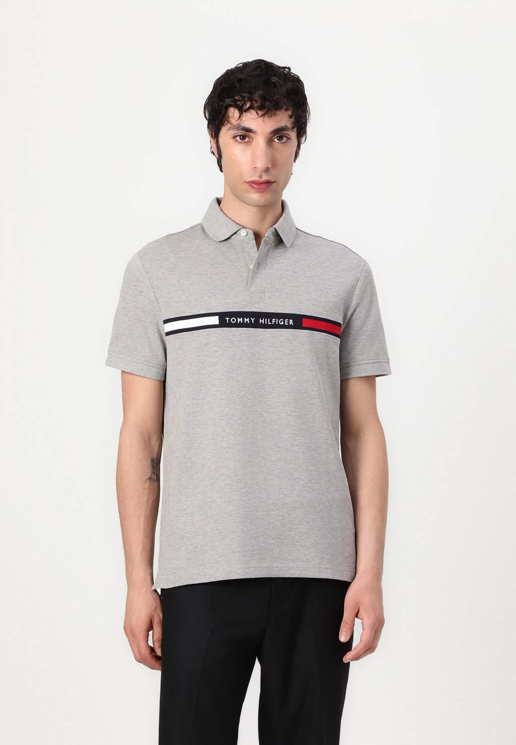 

Поло CHEST INSERT Tommy Hilfiger, серый