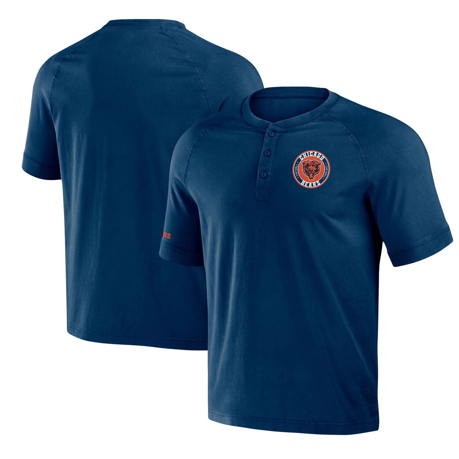 Мужская футболка NFL x Darius Rucker Collection от Fanatics Navy Chicago Bears стираная футболка с рисунком реглан в стиле Хенли