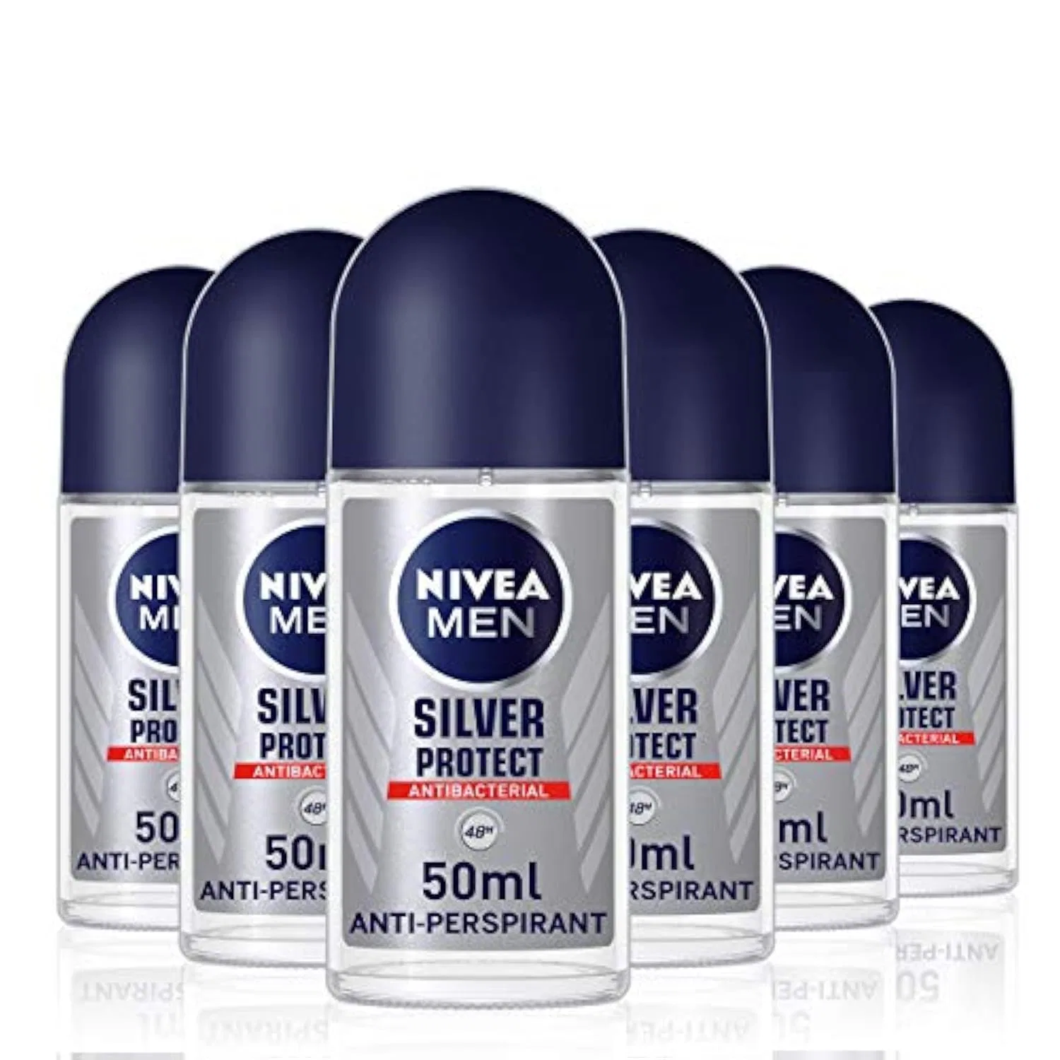 Мужской дезодорант-антиперспирант «Silver Protect» (50 мл, 6 шт.) от NIVEA MEN Nivea
