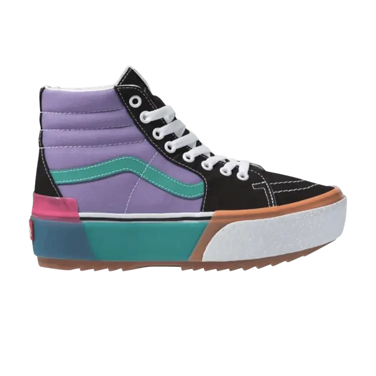 

Кроссовки Vans Sk8-Hi Stacked Confetti - Fairy Wren Sea Green, черный