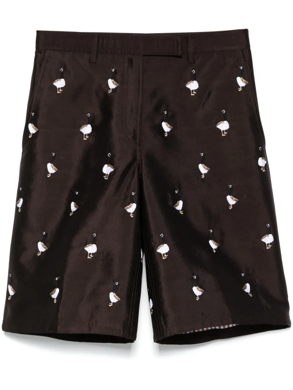 

Широкие шорты с вышивкой Goose THOM BROWNE, коричневый