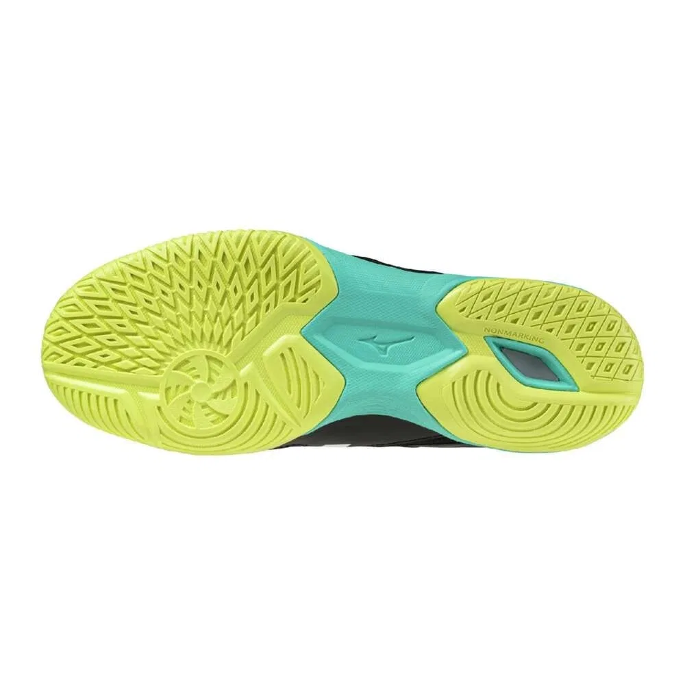 Кроссовки для настольного тенниса «WAVE KAISERBURG 8» от Mizuno, Black X White X Lime — фото 3