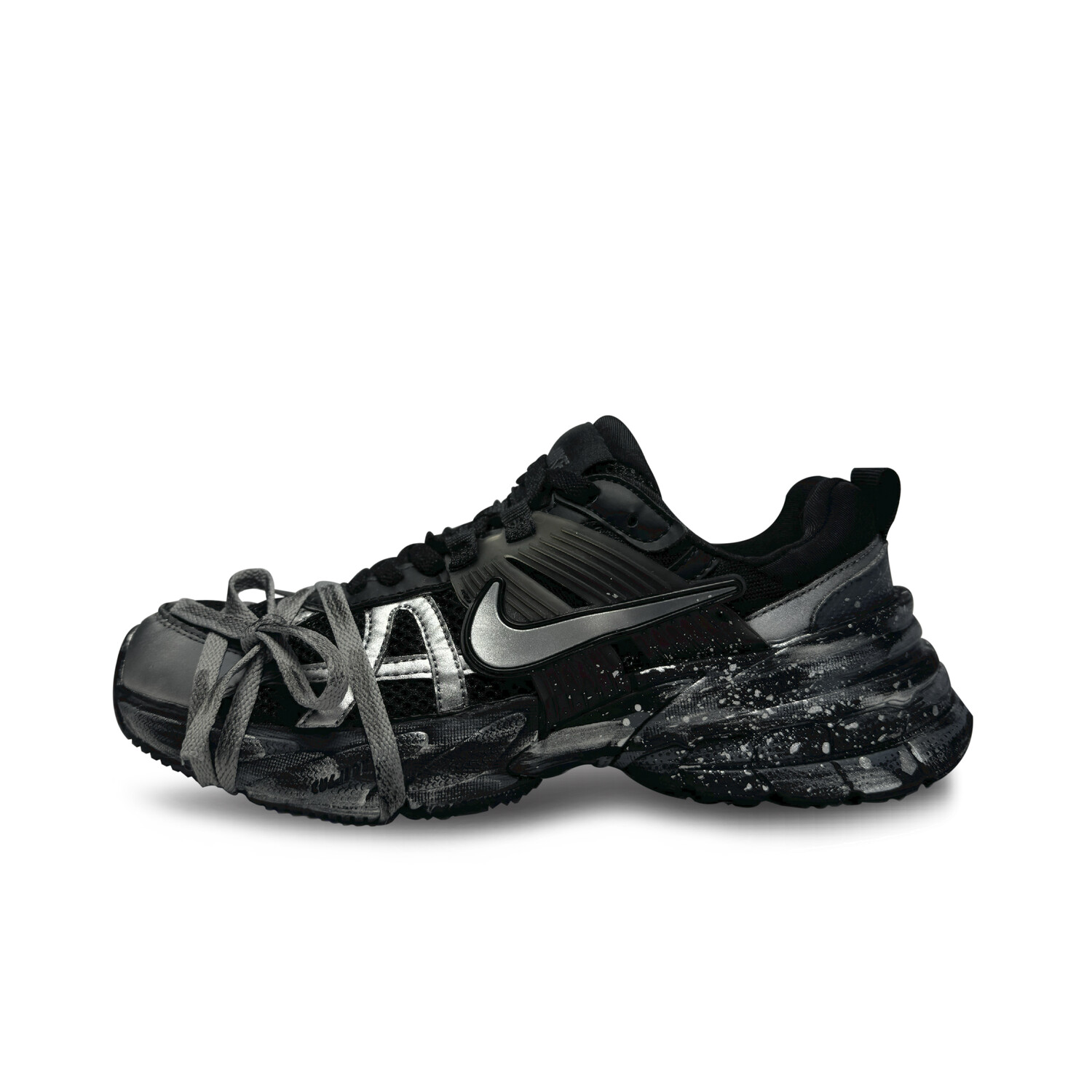 

Кроссовки для бега V2K Run женские с низким верхом, серебряный Nike, черный