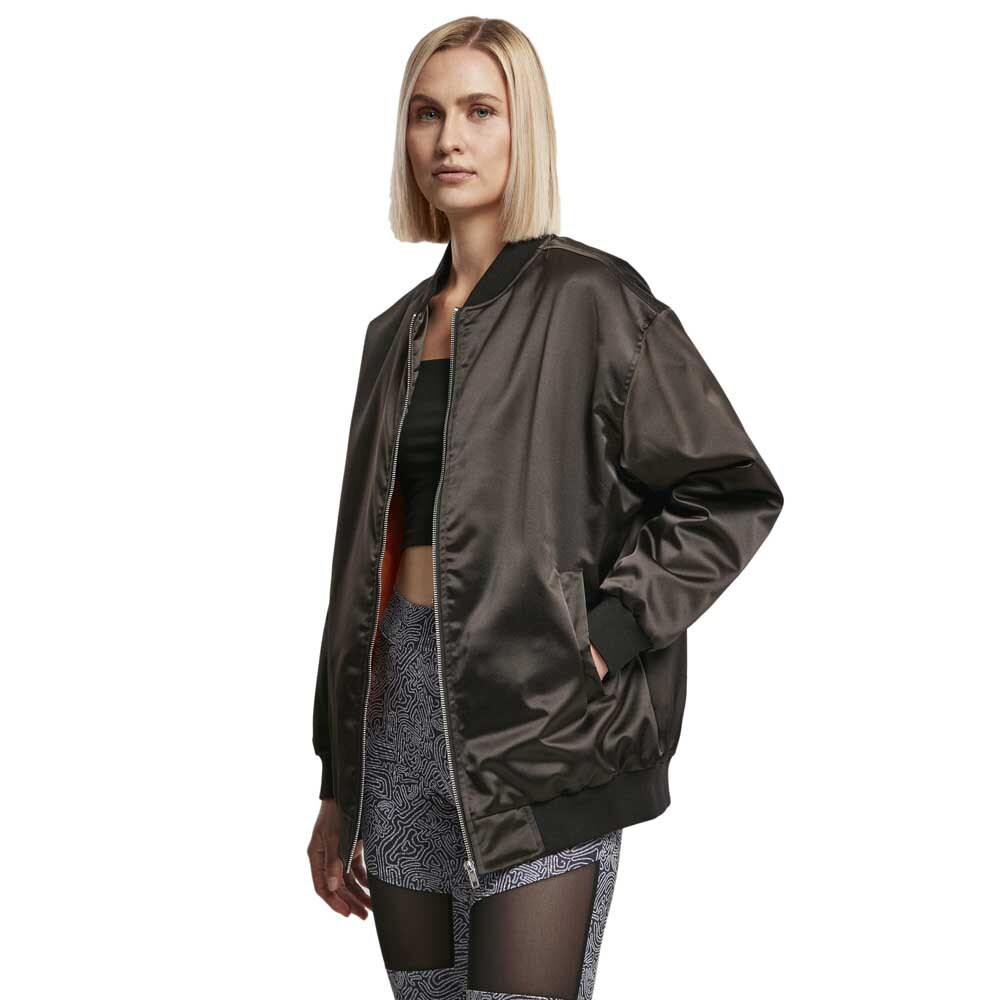 

Куртка Urban Classics Oversized Satin Bomber, черный