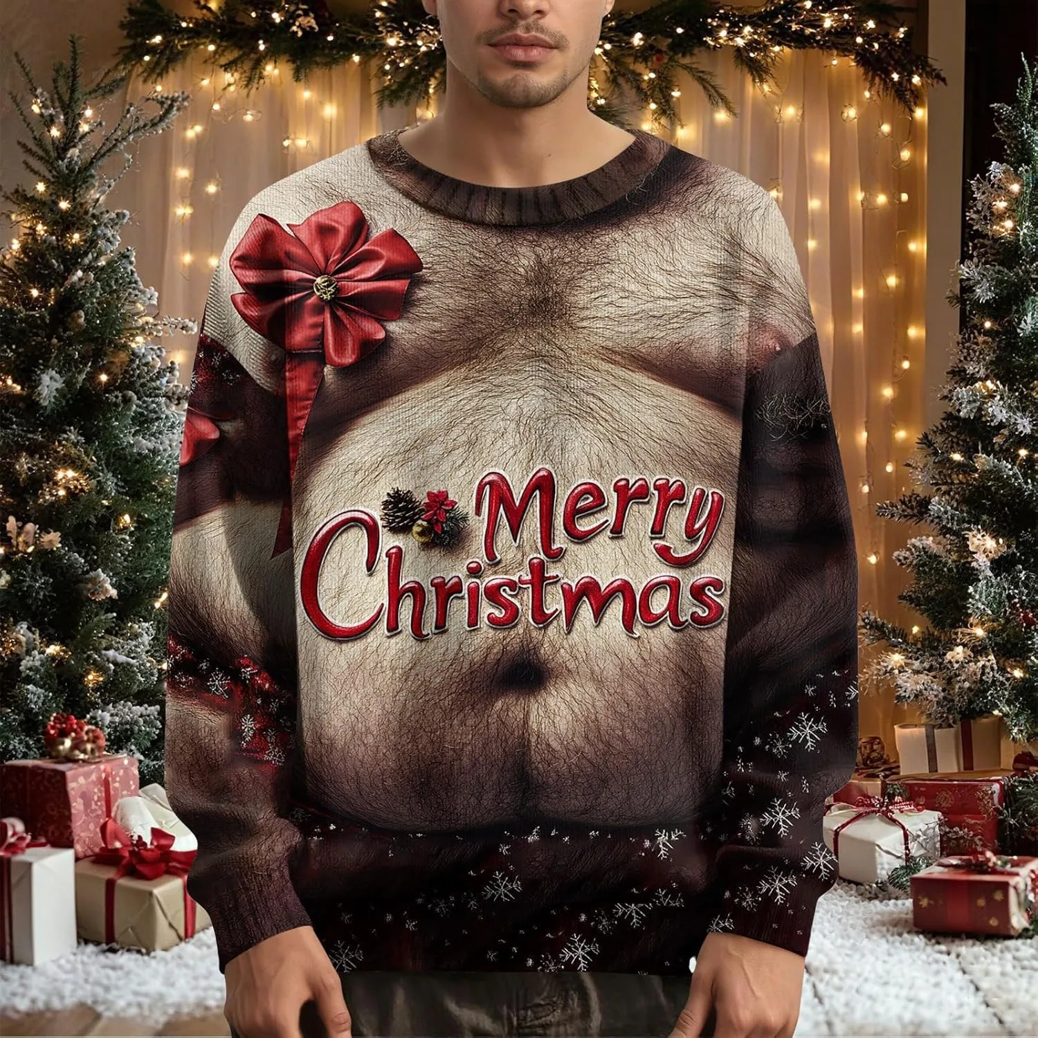 Свитер мужской Hilarious Ugly Christmas с длинным рукавом — фото 4