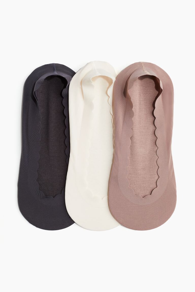 

3 пары очень низких носков H&M, розовый