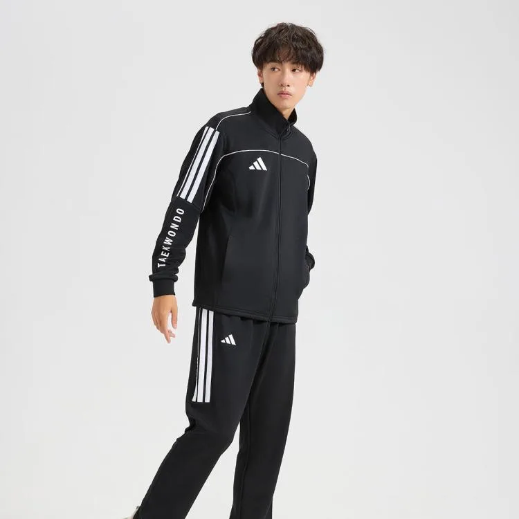 Adidas Куртка унисекс черная с воротником стойкой — фото 3