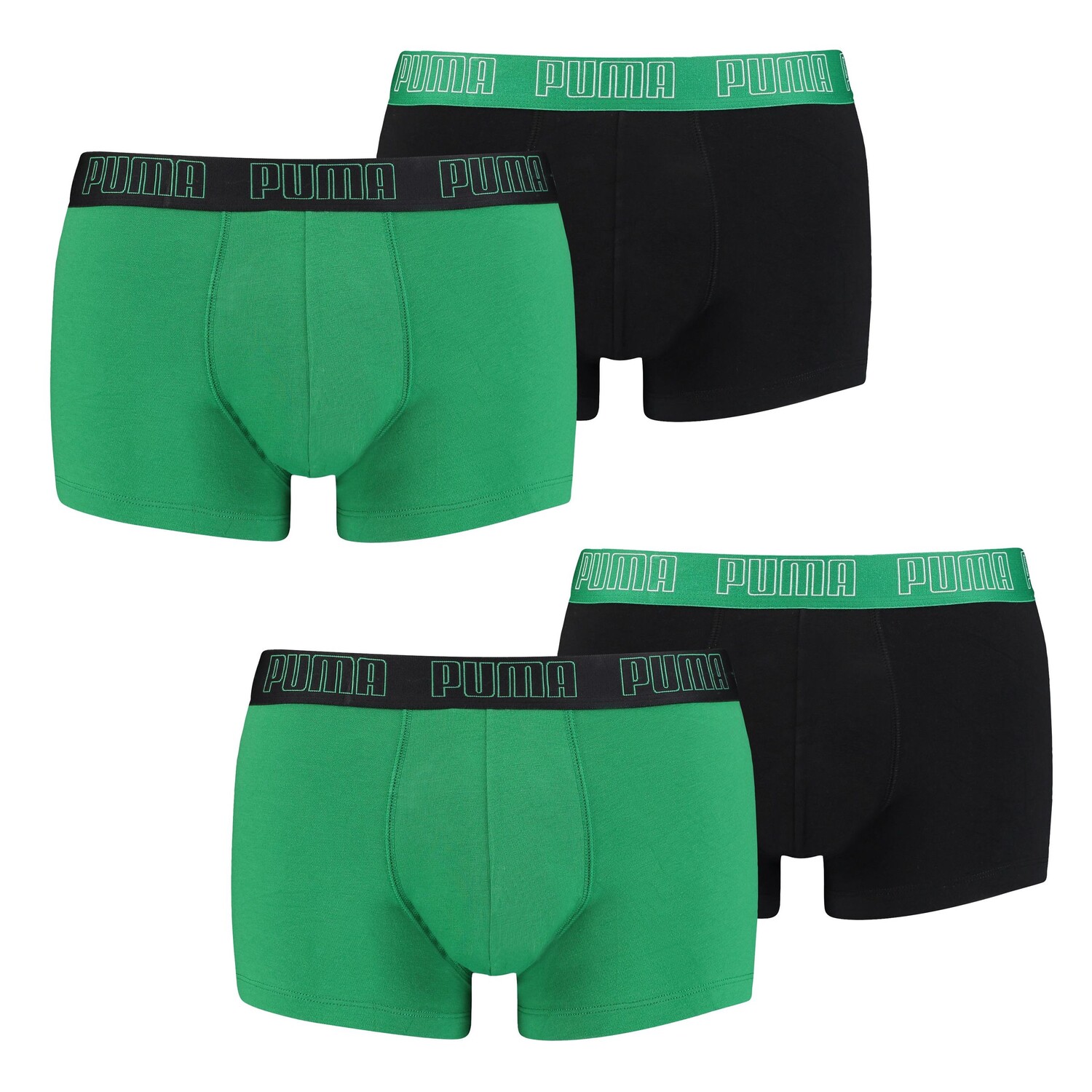 

Боксеры Puma Boxershorts PUMA BASIC TRUNK 4P, цвет 004 - Amazon Green