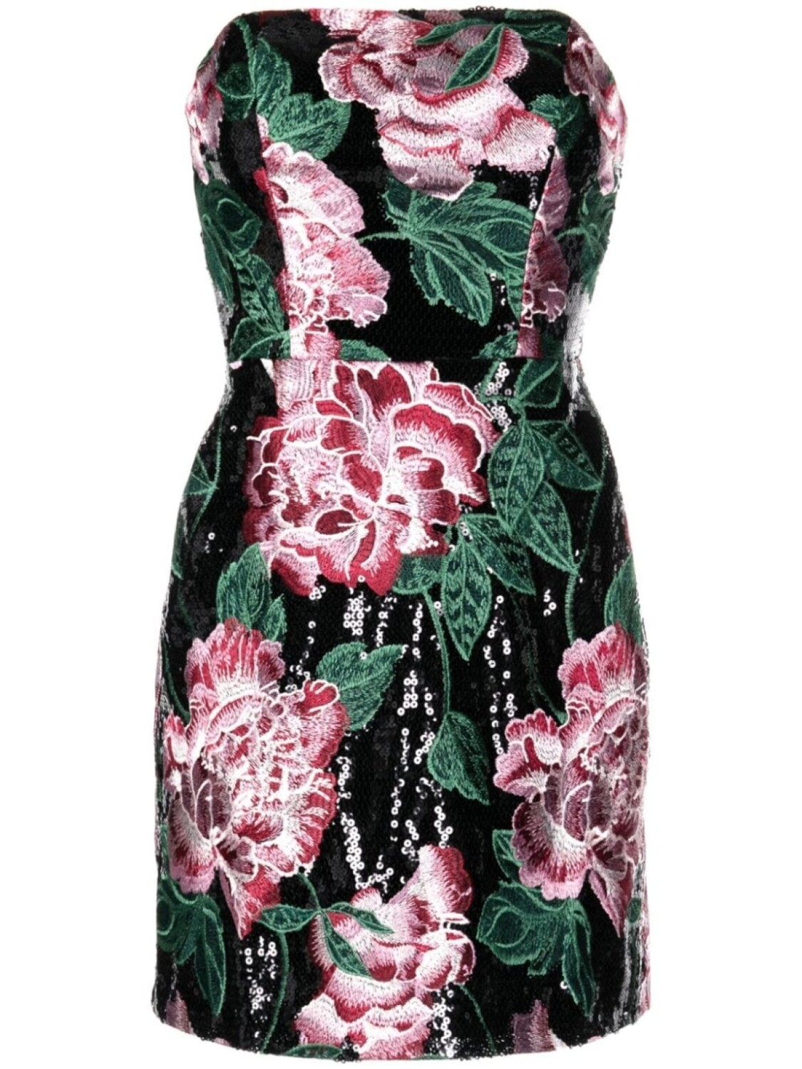 

Marchesa Notte платье мини с пайетками, черный