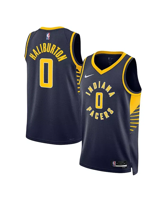 

Мужская и женская футболка Tyrese Haliburton Navy Indiana Pacers Swingman - Icon Edition Nike