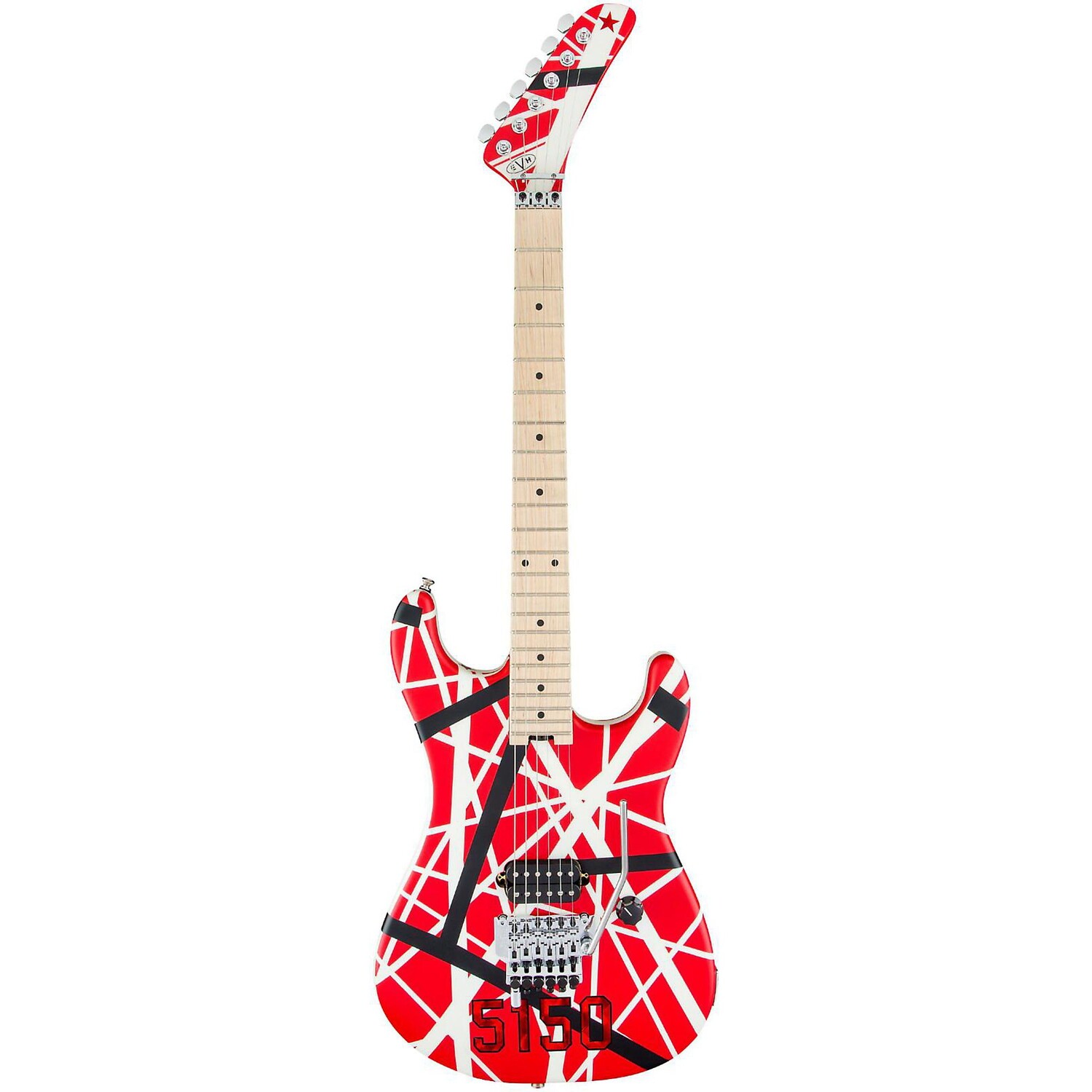 

Электрогитара EVH Striped Series 5150 с красными, черными и белыми полосками