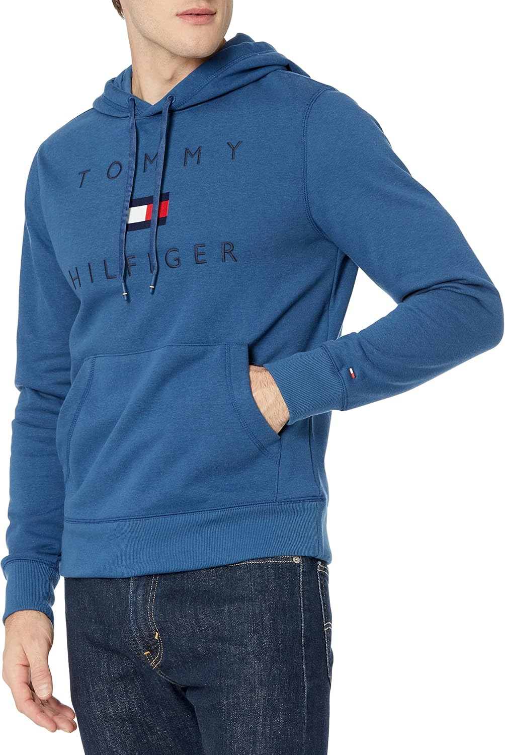 

Мужская толстовка с капюшоном и логотипом Tommy Hilfiger с длинным рукавом, Blue Jean, Синий, Мужская толстовка с капюшоном и логотипом Tommy Hilfiger с длинным рукавом, Blue Jean