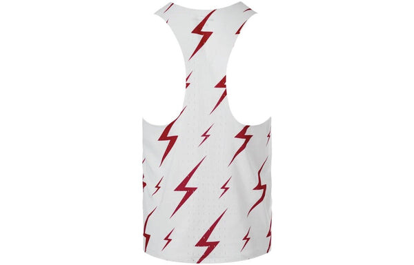 Майка NIKE Aeroswift Bowerman Track Club Running Racing Singlet 'White Red', белый — фото 2