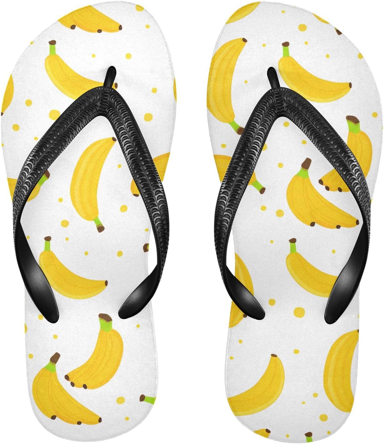 

Желтые вьетнамки Banana Dot White, пляжные шлепанцы, резиновые, противоскользящие, летние, для прогулок, для женщин и мужчин Sinestour