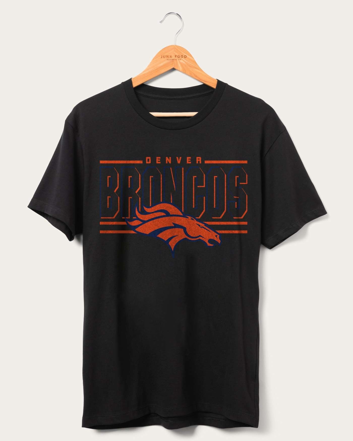 

Футболка с надписью NFL Broncos Fan Junk Food Clothing, черный