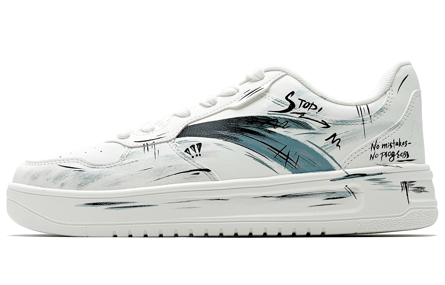 

Расслабленные устойчивые к истиранию нескользящие низкие скейтборд кроссовки men's ANTA, белый