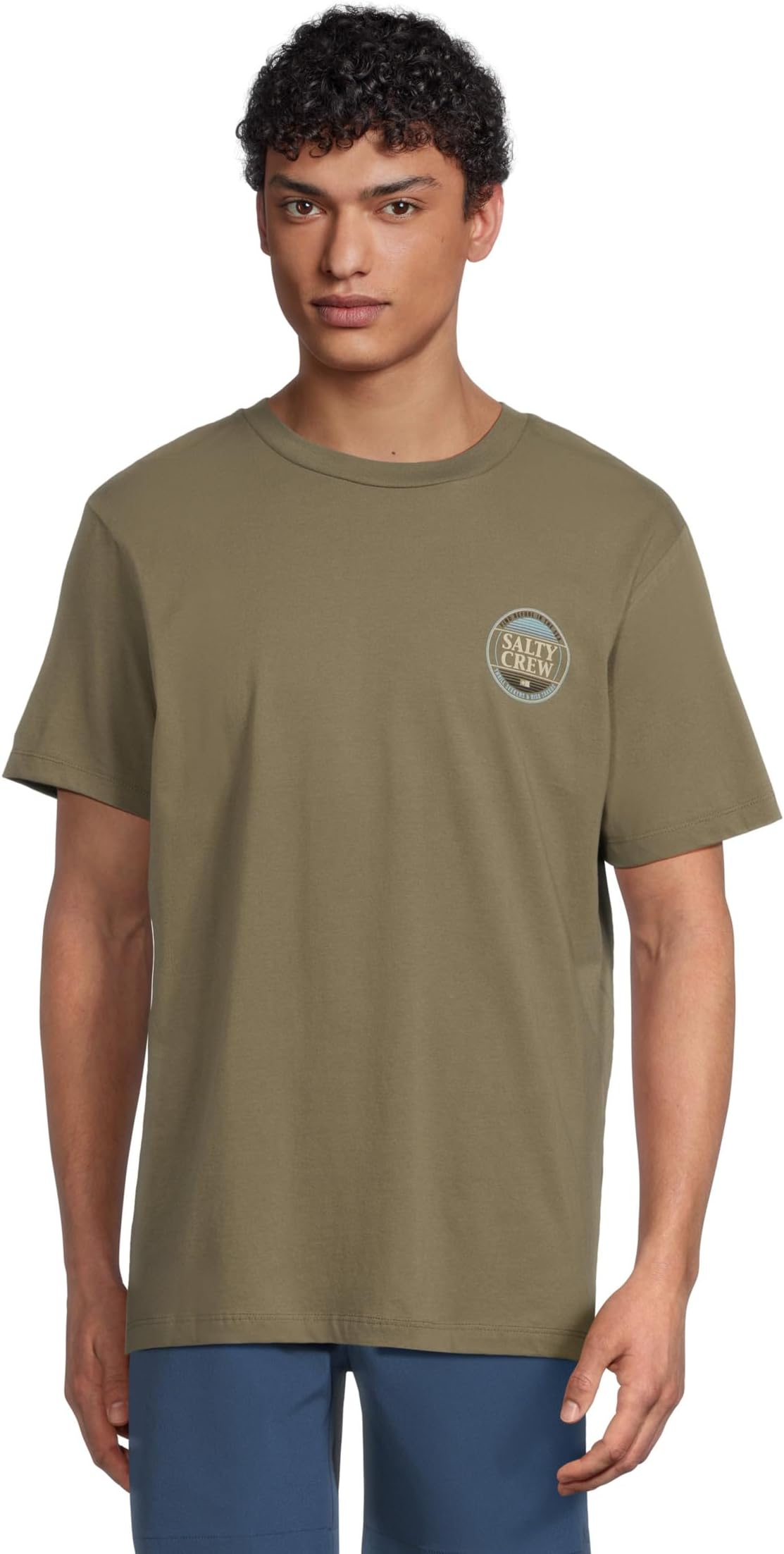 

Мужская футболка с коротким рукавом и эффектом потертости Salty Crew, Dusty Olive