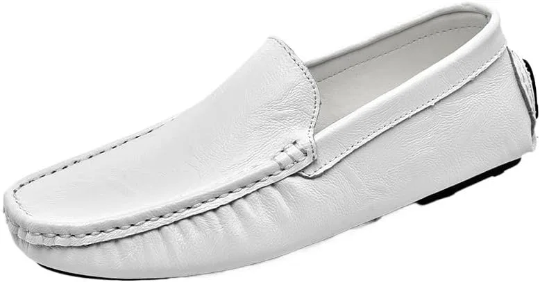 Лоферы Loafers Black Brown One Foot Casual Business Office Dress Shoes Gentleman Banquet Social Shoes, белый UOPYNE