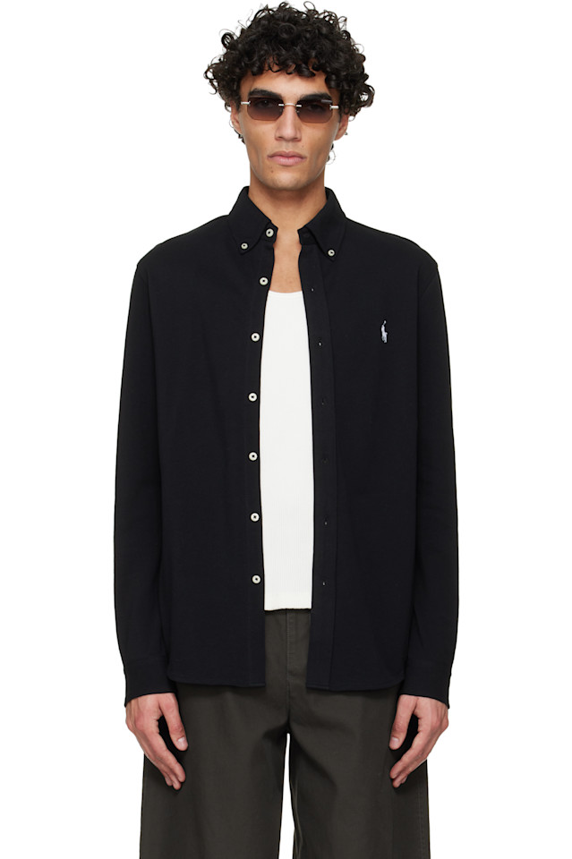 

Polo Ralph Lauren Черная легкая сетчатая рубашка