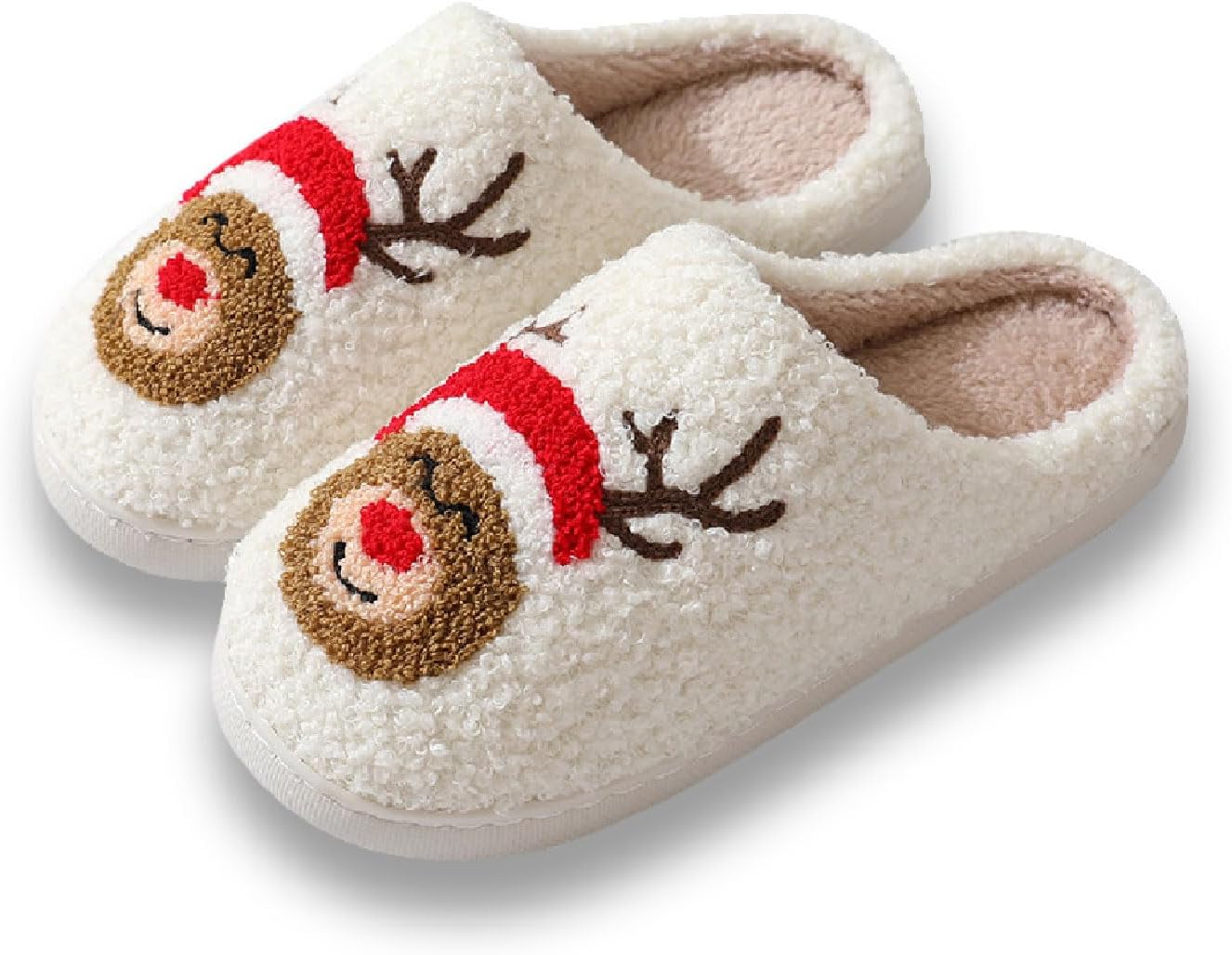 

Рождественские тапочки Titype, милые праздничные тапочки, теплые домашние тапочки для женщин и мужчин, пушистые тапочки для улицы и дома, тапочки для спальни, домашняя обувь для дам, Elk