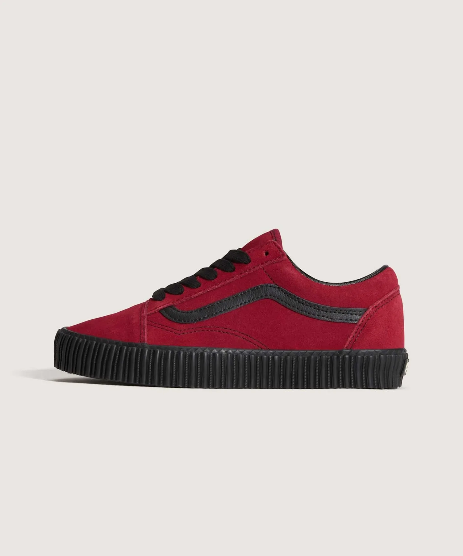 Кроссовки из натуральной кожи Old Skool Creeper VANS бордовые