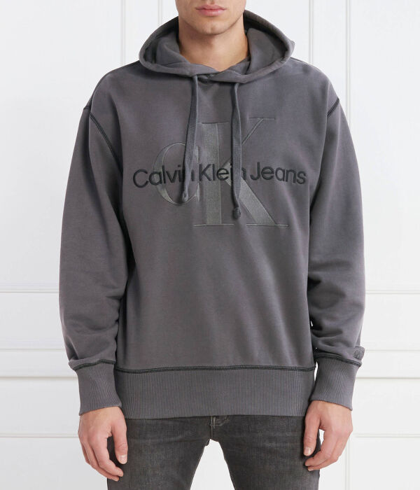 

Толстовка мужская Calvin Klein Jeans с большим логотипом бренда, серый