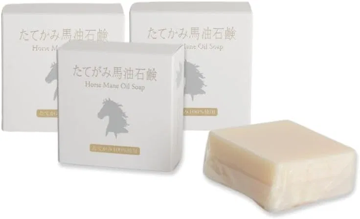 Мыло с конским жиром Koyama Store, набор 3 шт, 100 г, бежевый