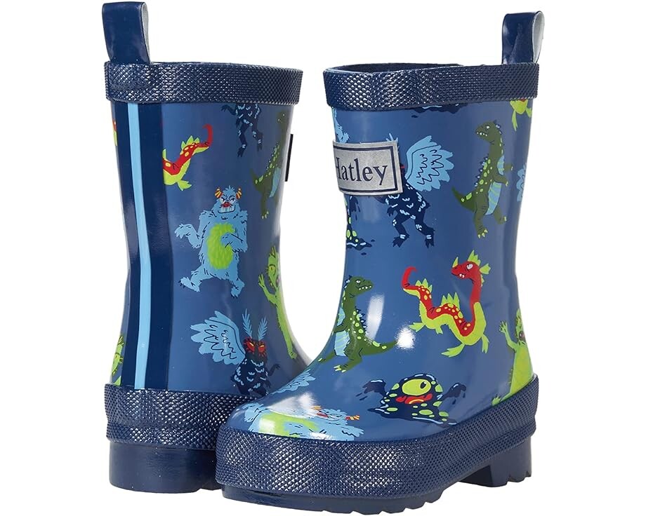 

Ботинки Hatley Creepy Cryptids Shiny Rain Boots, синий