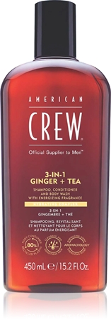 

Шампунь 3в1 American Crew 3 in 1 Ginger + Tea, 450 ml