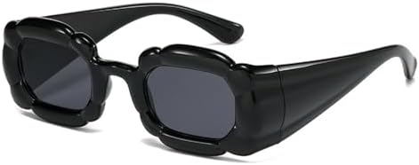 

Женские солнцезащитные очки в стиле панк, конфетные оттенки, винтажный градиент; мужские солнцезащитные очки с нестандартной формой дужек, защита от ультрафиолета UV400 MTZJH, Black