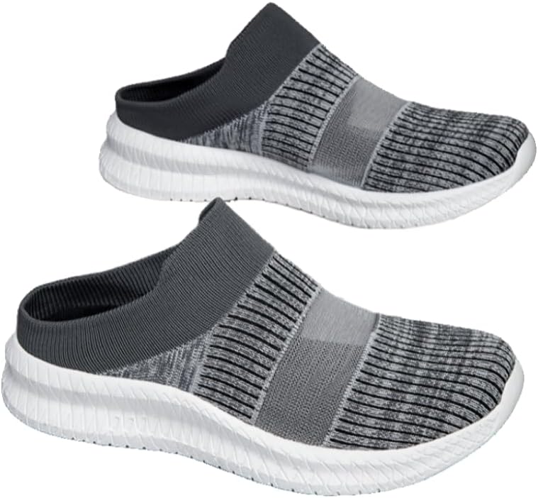 

Мужские легкие дышащие кеды с сеткой без шнурков - удобная повседневная обувь с прозрачным сетчатым верхом и черными акцентами, для улицы, бега и повседневной носки Hoalox