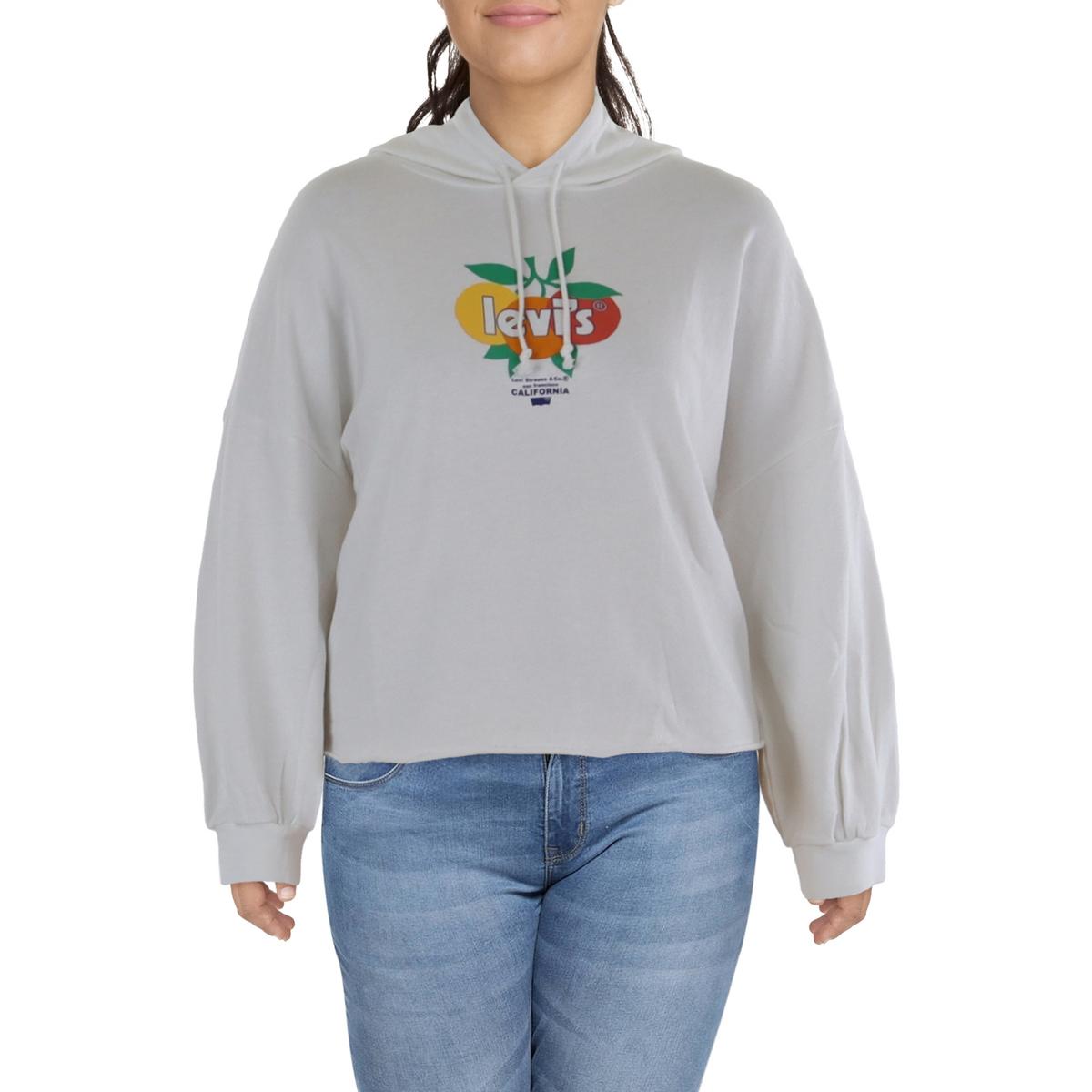 

Женская толстовка с капюшоном Citrus Logo Levi's, белый