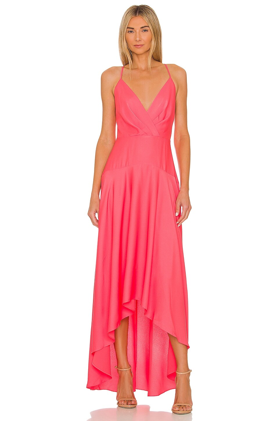 

Платье BCBGMAXAZRIA Crossback Evening, цвет Calypso Coral