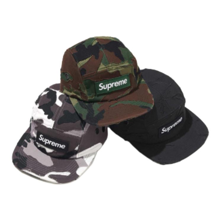 

Supreme Бейсболка унисекс черная камуфляж серая, Gray