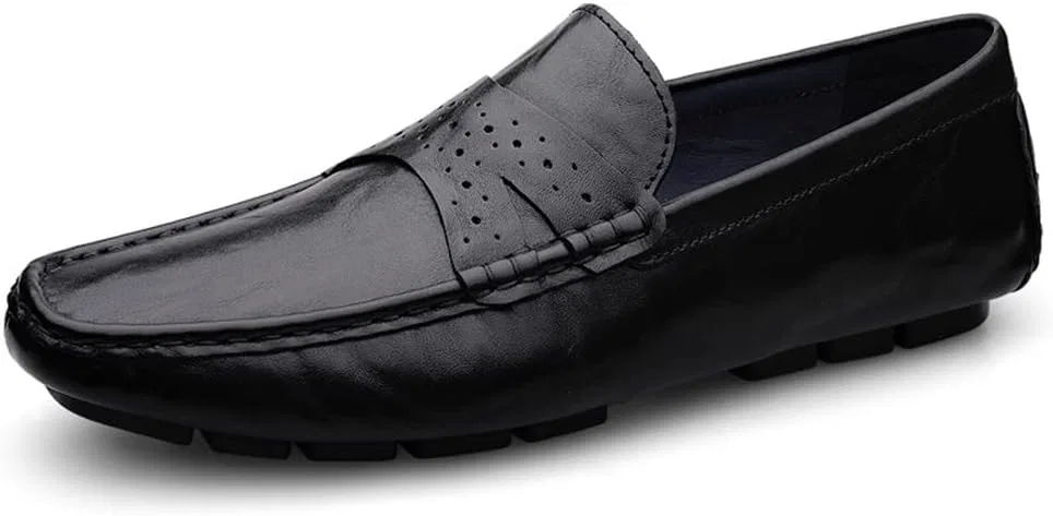 Лоферы кожаные Mens Loafers Penny Loafers, черный SayfuR — фото 2