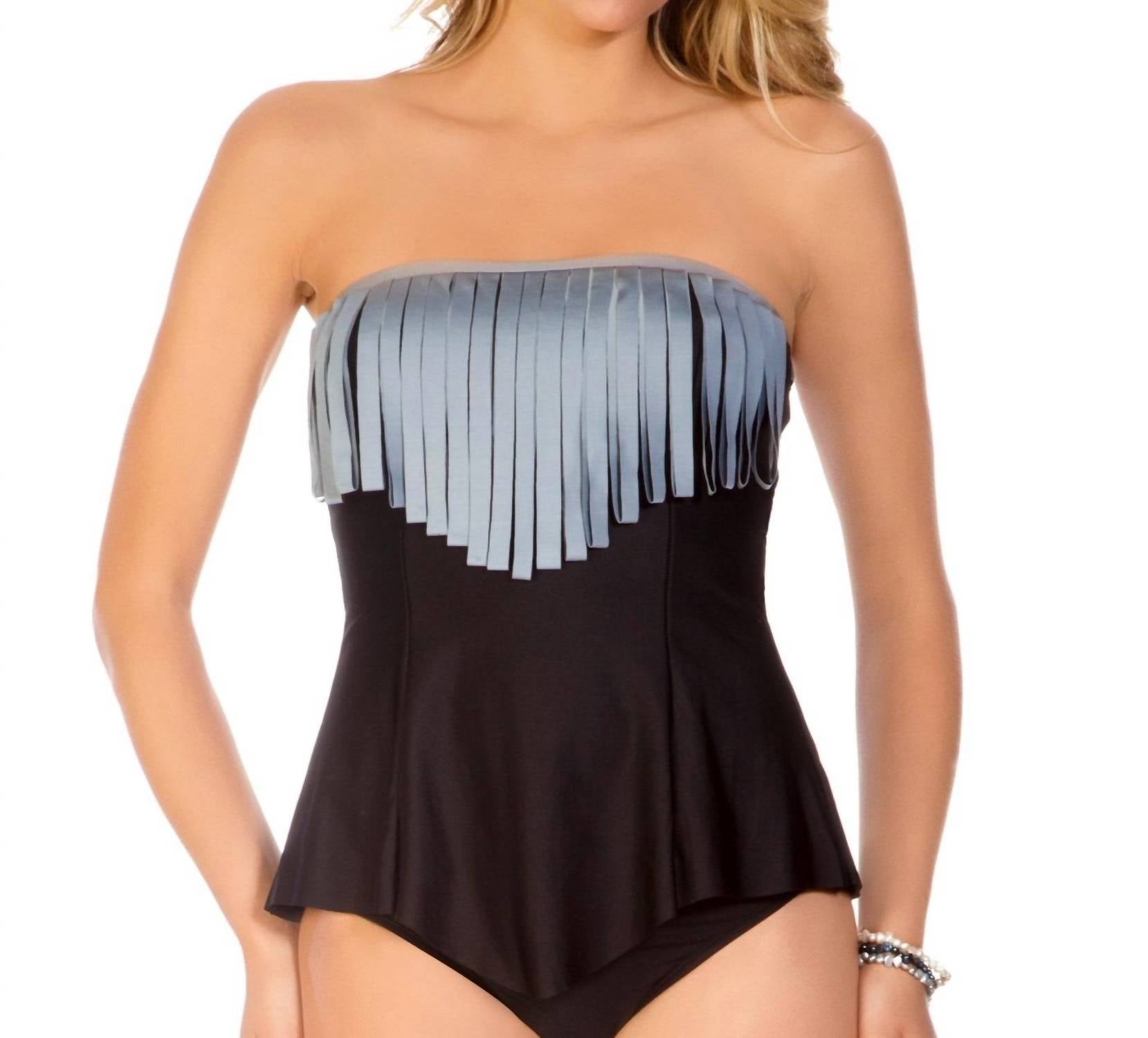 

Топ танкини с бахромой Eco Loop, черный Eco Swim