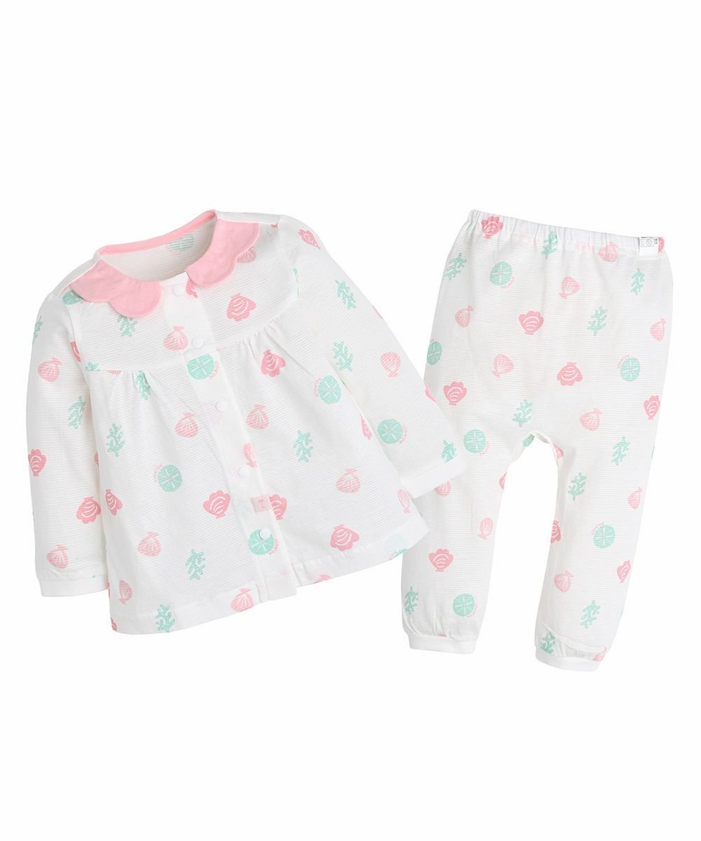 Топ и брюки с волнистым краем Moimoln, Pink