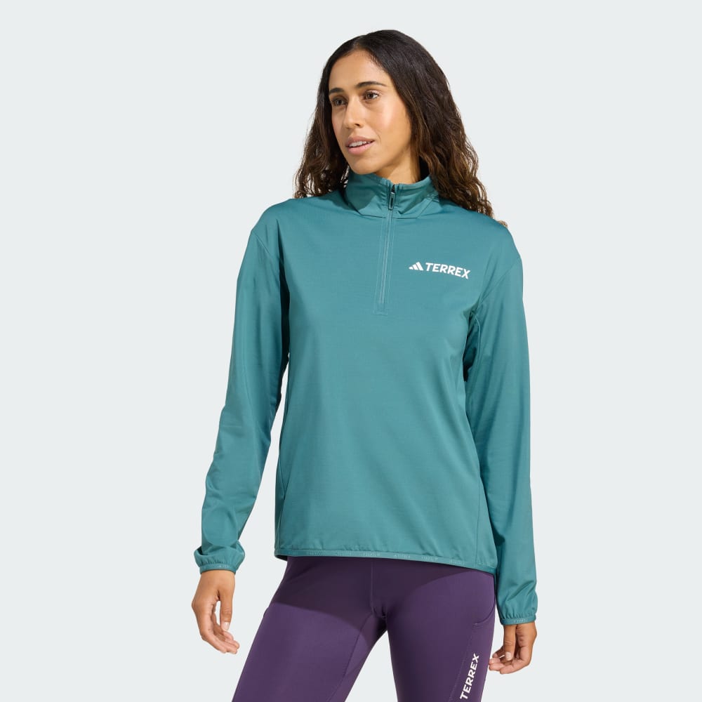

Куртка Adidas Terrex Multi CLIMAWARM Half-Zip Tech Fleece Jacket, цвет Preloved Teal