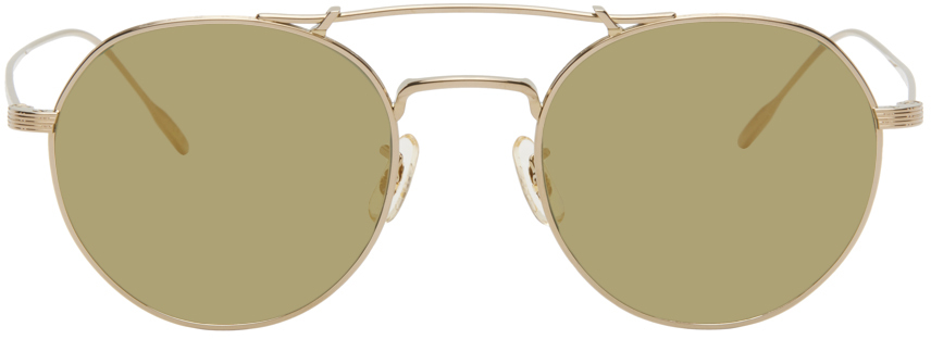 

Золотые солнцезащитные очки Reymont Oliver Peoples
