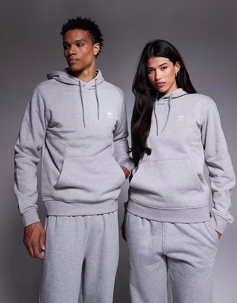 

Толстовка Trefoil Essentials серого цвета Adidas Originals, Серый, Толстовка Trefoil Essentials серого цвета Adidas Originals