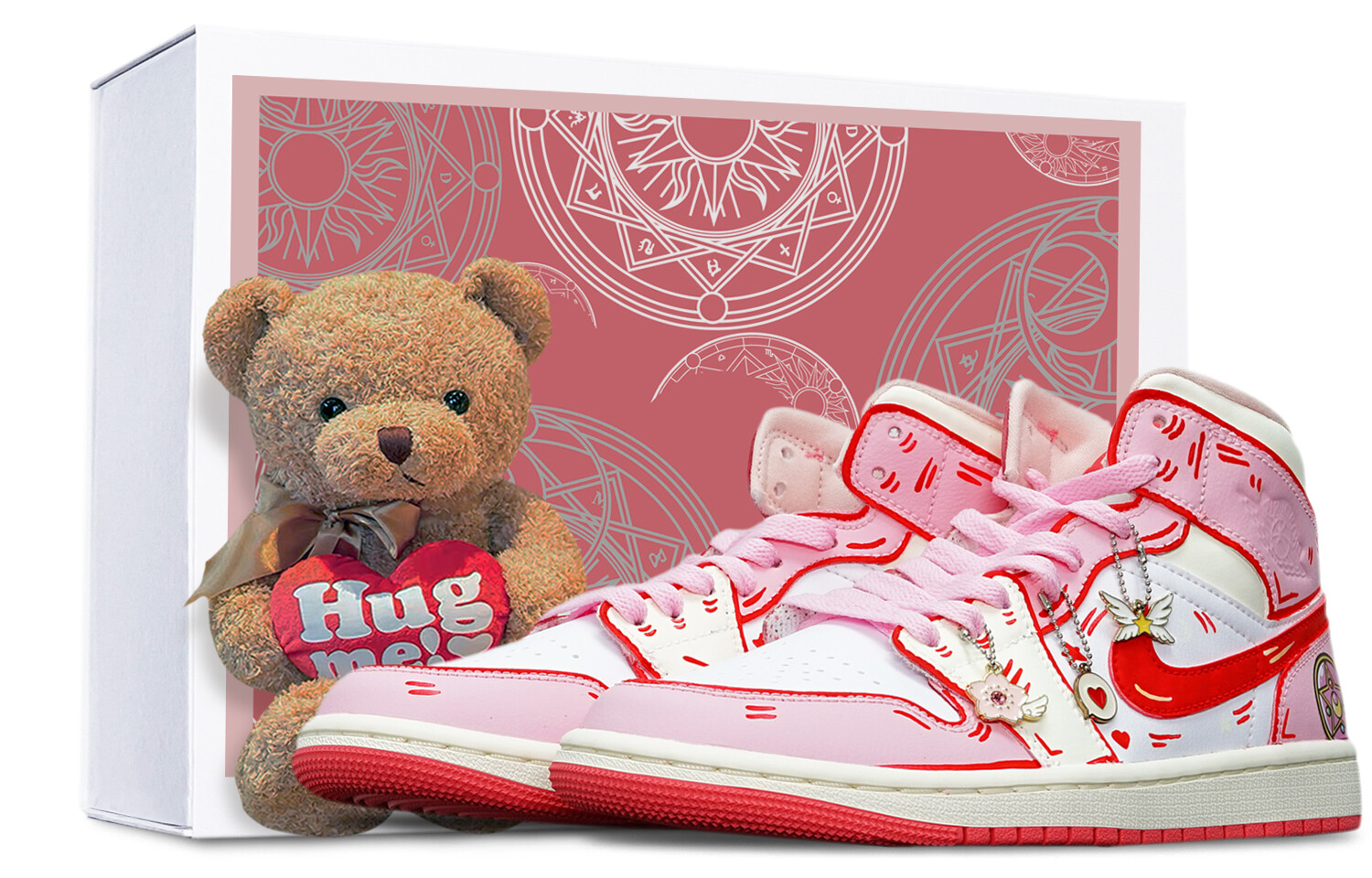 

Кроссовки Air Jordan 1 Vintage Basketball Shoes Women's Mid-Top Pink/White
