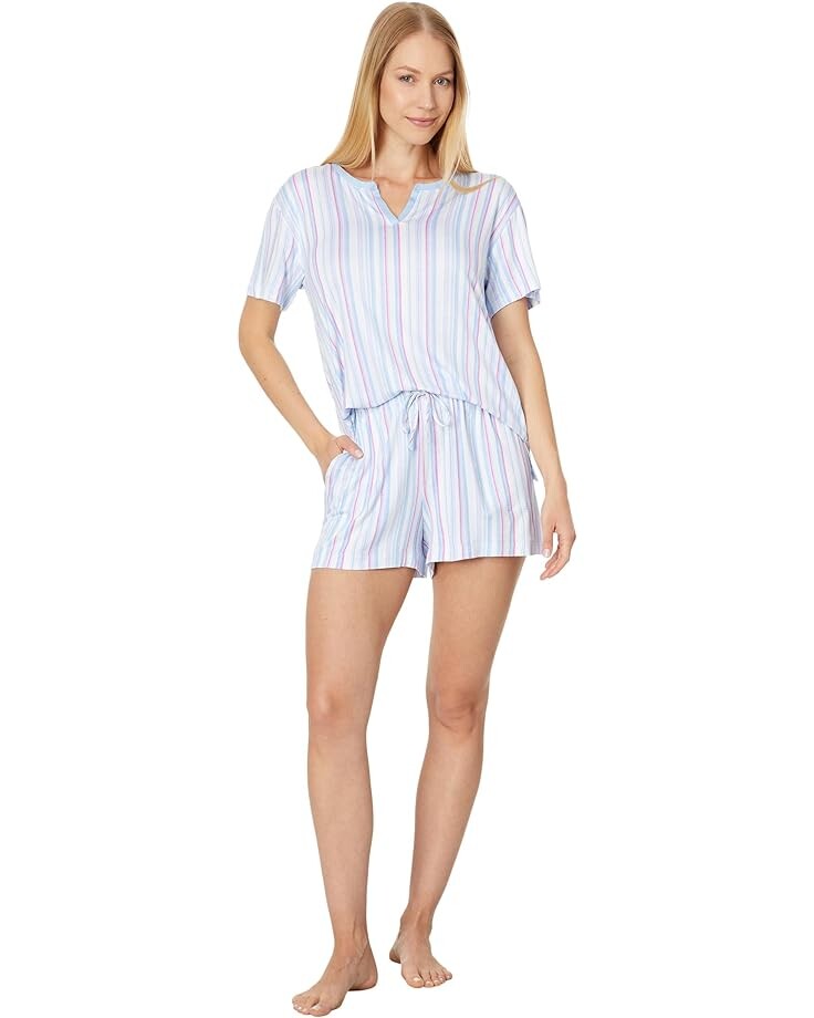 

Пижама Tommy Bahama Short Sleeve Short, цвет Blue Stripe